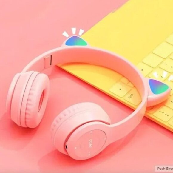 Wireless Bluetooth Cute Cat Ear Headphones - Picture 3 of 6